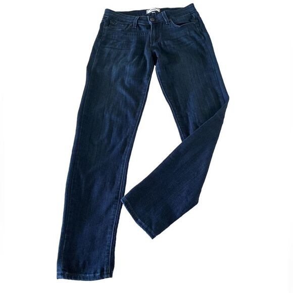Paige Women’s Size 27 Dark Blue Wash Stretch Skinny Leg Verdugo Ankle Jeans - Picture 1 of 13
